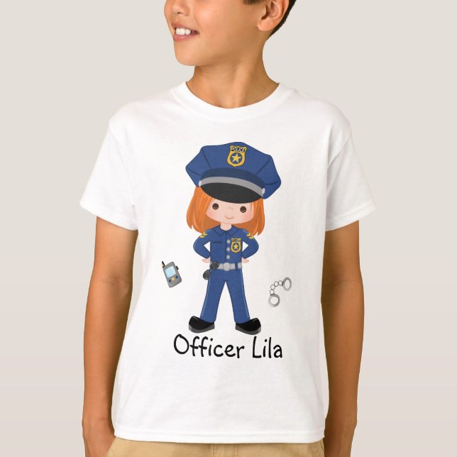 Camiseta Aplicación de la ley de oficiales de policía Chica (Anverso)