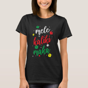 Camiseta Aplicación hawaiana Mele Kalikimaka Navidades de f