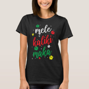 Camiseta Aplicación hawaiana Mele Kalikimaka Navidades de f