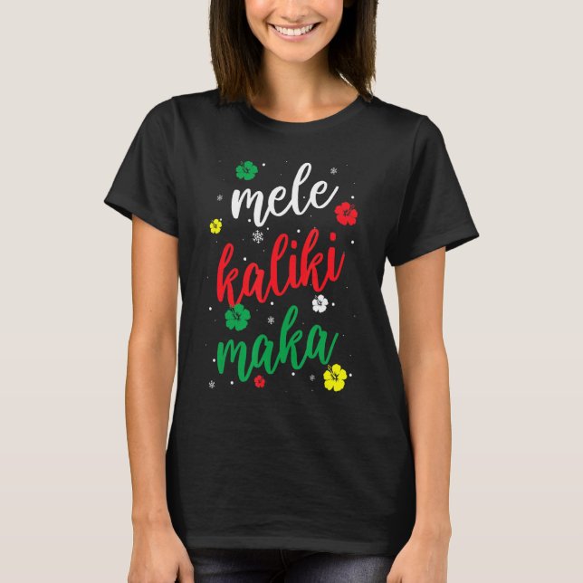 Camiseta Aplicación hawaiana Mele Kalikimaka Navidades de f (Anverso)