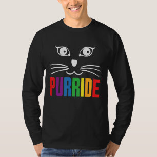Camiseta Aplicación Purride Cat Face Gay Lgbt Pride Para Mu
