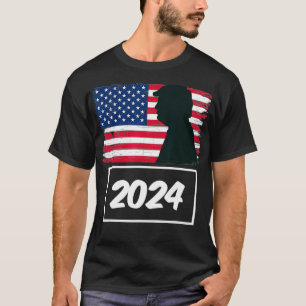 Camiseta Aplicación retro gráfica de la bandera estadounide