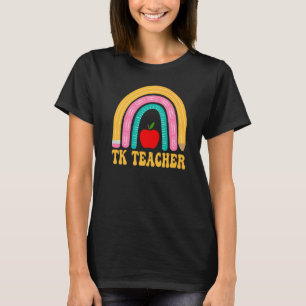Camiseta Aplicación Tk Profesora Lápiz Arcoíris Mujeres Reg