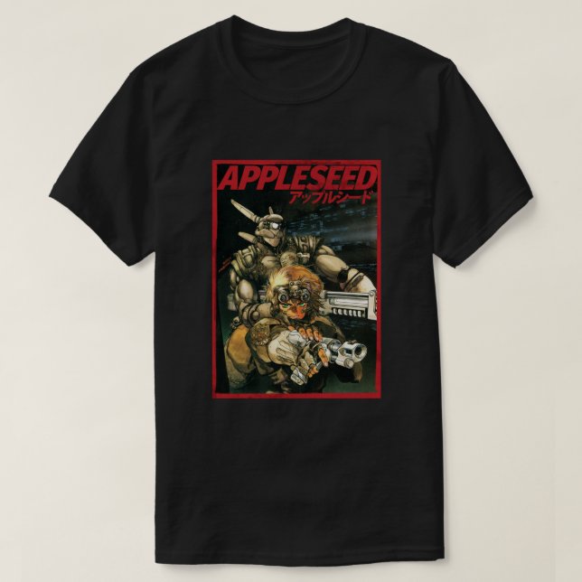 Camiseta APLICADO - Acción militar de Anime Cyberpunk de 80 (Diseño del anverso)