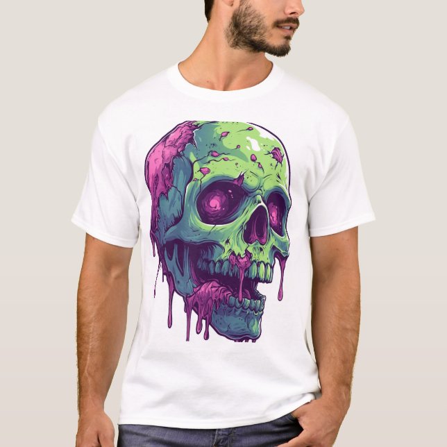 Camiseta Apocalipsis de cráneos de zombi (Anverso)