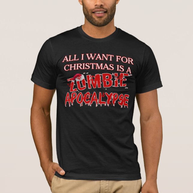 Camiseta Apocalipsis del zombi del navidad (Anverso)