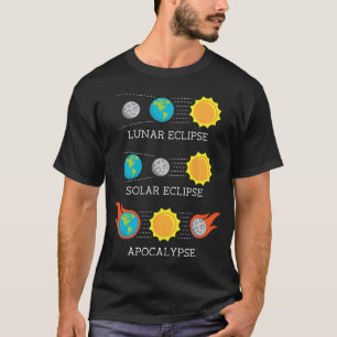 Camiseta Apocalipsis Espacio del eclipse solar lunar