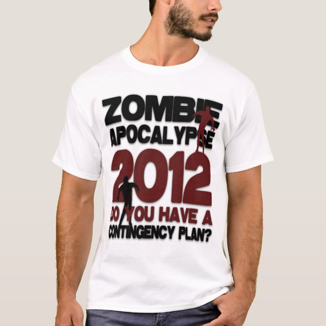 Camiseta Apocalipsis retra 2012 del zombi (Anverso)