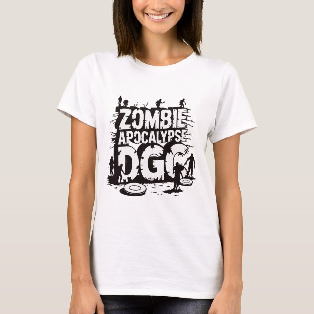 Camiseta Apocalipsis Zombi Dgc Divertido Disc Golf Amante d (Anverso)