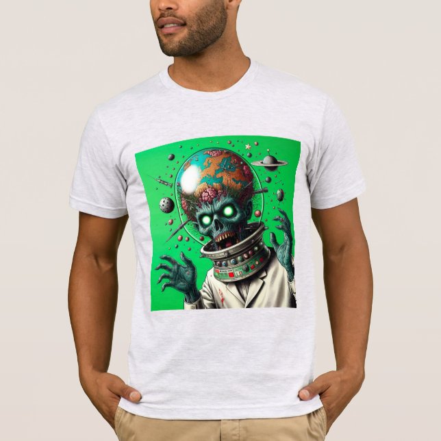 Camiseta Apocalipsis zombi en el espacio: (Anverso)
