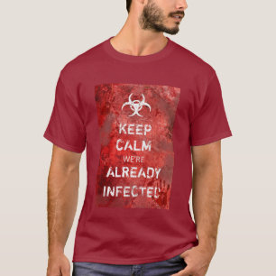 Camiseta Apocalipsis zombi mantener la calma