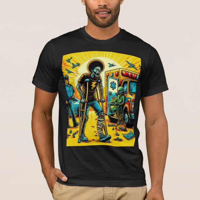 Camiseta "Apocalipsis zombie: Cruzas de supervivencia" (Anverso)