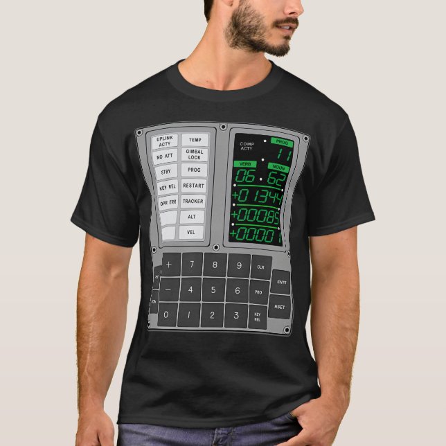 Camiseta Apollo Guidance Computer Dsky (Anverso)