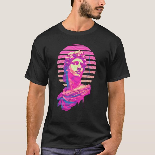 Camiseta Apollo Vaporwave Aesthetic Greek God Retrowave Gra (Anverso)