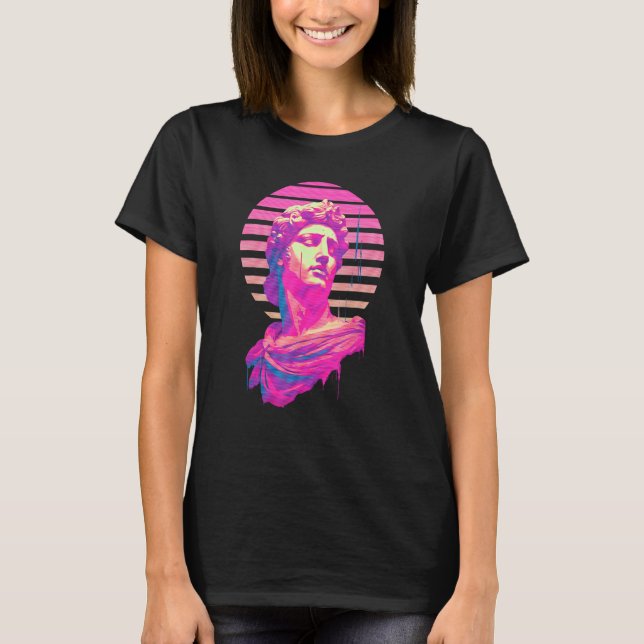 Camiseta Apollo Vaporwave Aesthetic Greek God Retrowave Gra (Anverso)