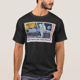Camiseta Apolo 11 50º primer hombre en el retro de la estam