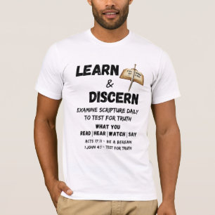 Camiseta Apología Berean Learn & Discerth Truth Scripture