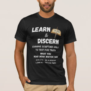 Camiseta Apología Berean Learn & Discerth Truth Scripture