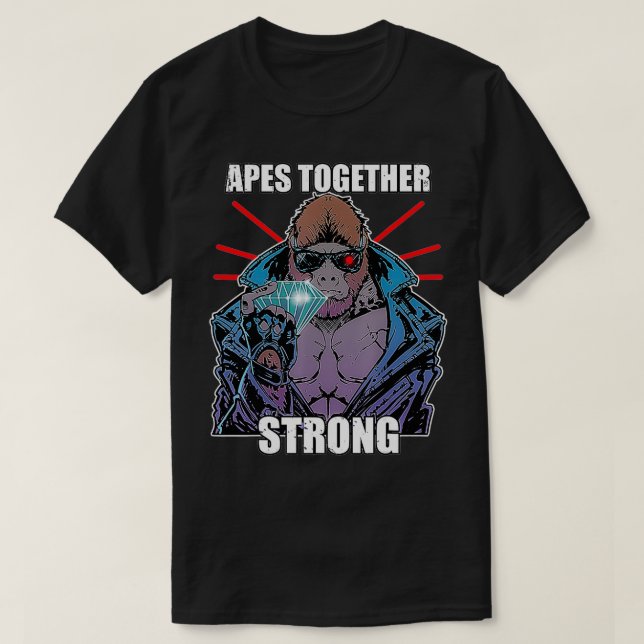 Camiseta Apos Juntos Fuerte Estilo Pegatina de afiches de é (Diseño del anverso)