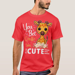 Camiseta Apostan a la jirafa yo soy CuteGiraffe Chicas aman