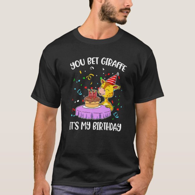 Camiseta Apostas a Giraffe es mi cumpleaños 1 (Anverso)