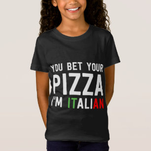 Camiseta Apostas tu pizza, soy italiano Funny Food Humor Co