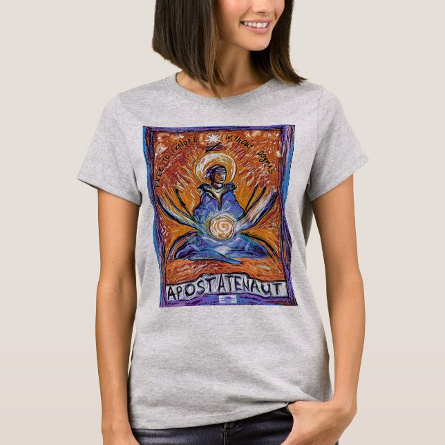 Camiseta Apostatenaut - explorar sin dogmas (Anverso)