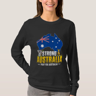 Camiseta Apoya a Australia Fuerte Salva Koala Canguro Retro