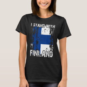 Camiseta Apoya a Finlandia Mantente con Finlandia Bandera F