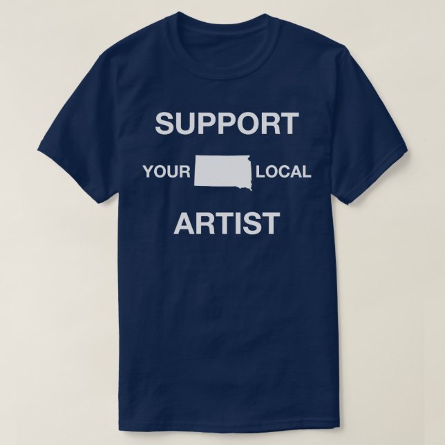 Camiseta Apoya a su artista local Dakota del Sur (Diseño del anverso)