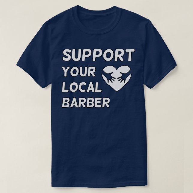 Camiseta Apoya a su barbero local 15 (Diseño del anverso)