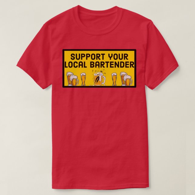Camiseta Apoya a su barman local 11 (Diseño del anverso)