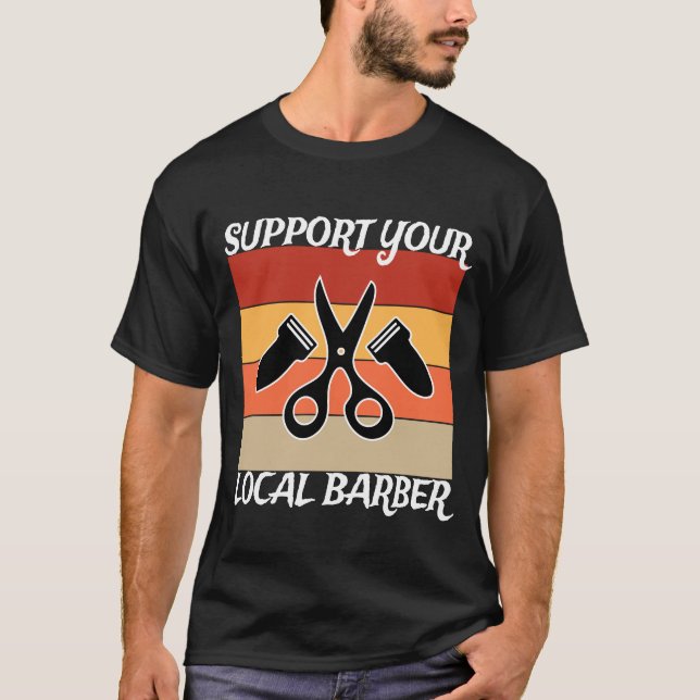 Camiseta Apoya a tu barbero local (Anverso)