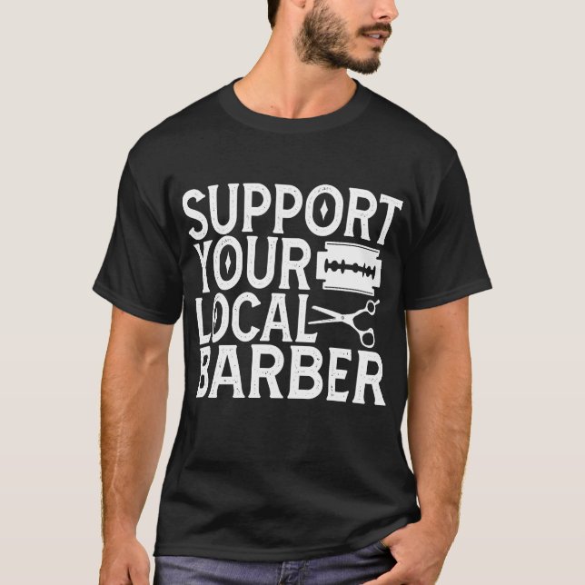 Camiseta Apoya a tu barbero local 2024 (Anverso)
