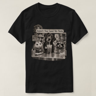 Camiseta Apoya a tus técnicos veterinarios locales Mapache