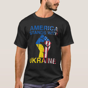 Camiseta Apoya a Ucrania, Estados Unidos, bandera ucraniana