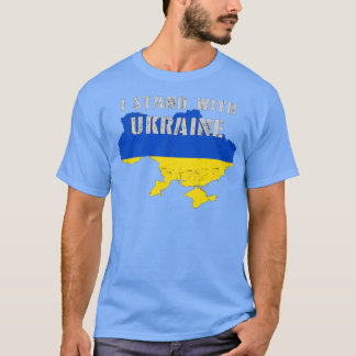 Camiseta Apoya a Ucrania Me mantengo con Ucrania