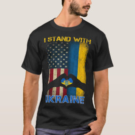 Camiseta Apoya a Ucrania Me mantengo con Ucrania Bandera