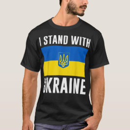 Camiseta Apoya a Ucrania Me mantengo con Ucrania Bandera
