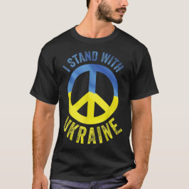 Camiseta Apoya a Ucrania Me mantengo con Ucrania Bandera