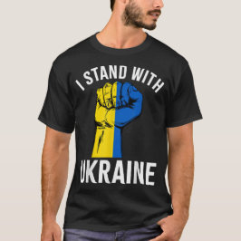 Camiseta Apoya a Ucrania Me mantengo con Ucrania Bandera
