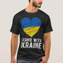Camiseta Apoya a Ucrania Me mantengo con Ucrania Bandera