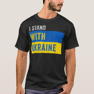 Camiseta Apoya a Ucrania Me mantengo con Ucrania Bandera