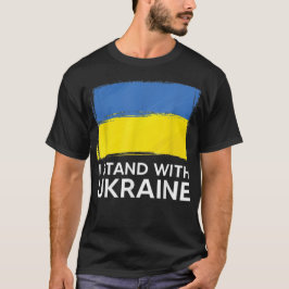 Camiseta Apoya a Ucrania Me mantengo con Ucrania Bandera