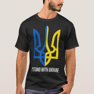 Camiseta Apoya a Ucrania Me mantengo con Ucrania Bandera