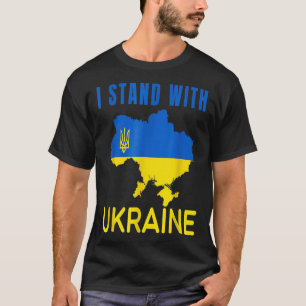 Camiseta Apoya a Ucrania Me mantengo con Ucrania Bandera