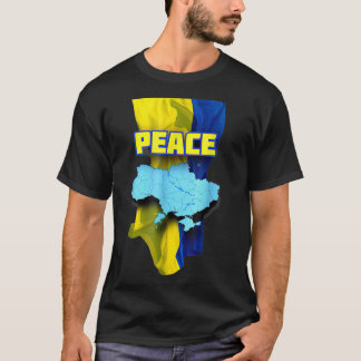 Camiseta Apoya a Ucrania Me mantengo con Ucrania Bandera