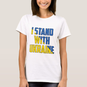 Camiseta Apoya a Ucrania Me mantengo con Ucrania bandera uc