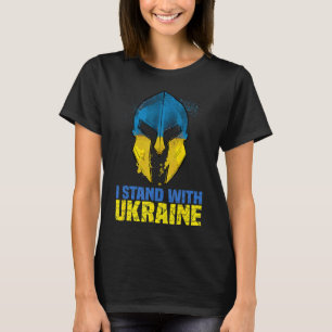 Camiseta Apoya a Ucrania Me mantengo con Ucrania Guerrero E