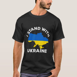 Camiseta Apoya a Ucrania Me mantengo con Ucrania Mapa de Uc